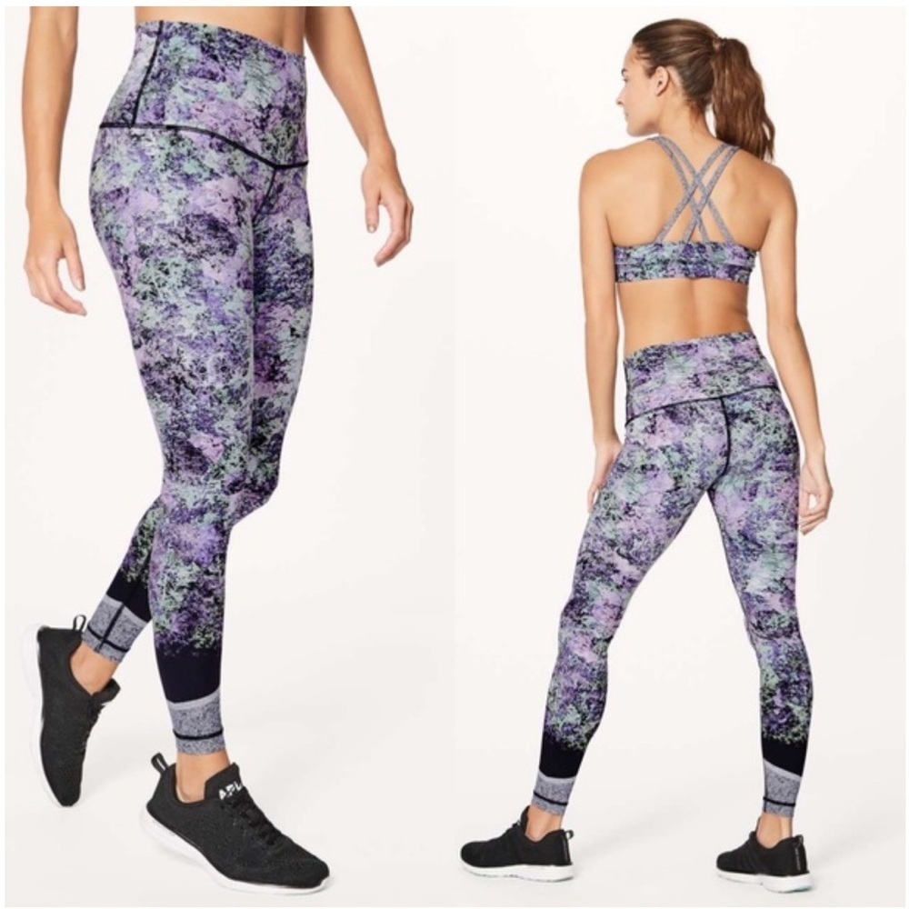 Lululemon wunder under hi rise nulux size 2 vivid vision